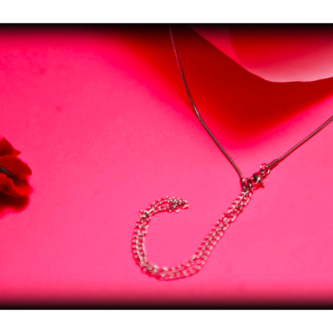 Rusty Double Heart Pendant Necklace