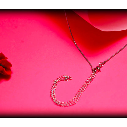 Rusty Double Heart Pendant Necklace