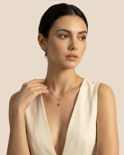 Rusty Double Heart Necklace