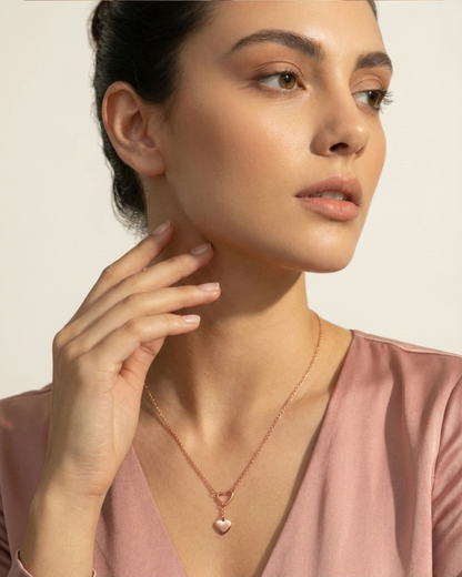 Rusty Double Heart Necklace