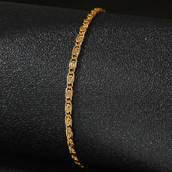 Rusty Gold-Tone Chain Bracelet