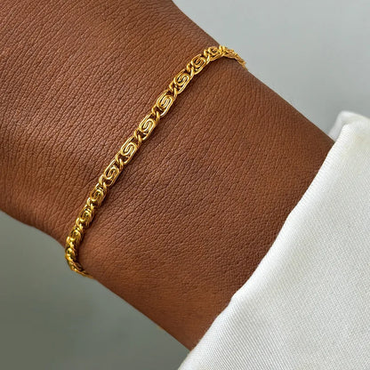 Rusty Gold-Tone Chain Bracelet