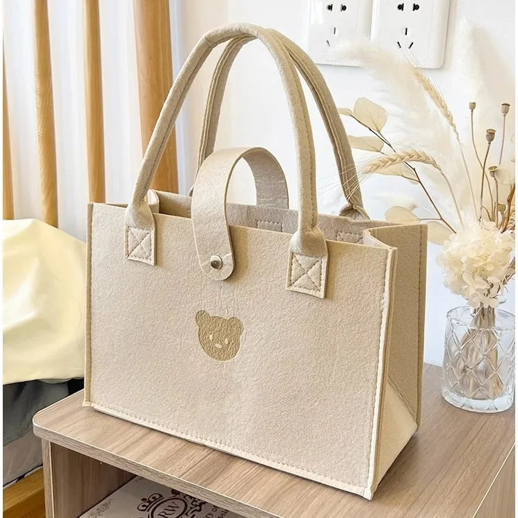 Rusty Beige Bear Tote Bag