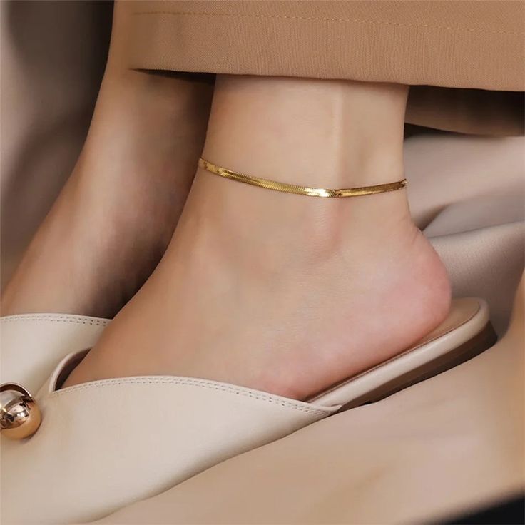 Rusty Gold Snake Chain Anklet