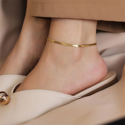 Rusty Gold Snake Chain Anklet