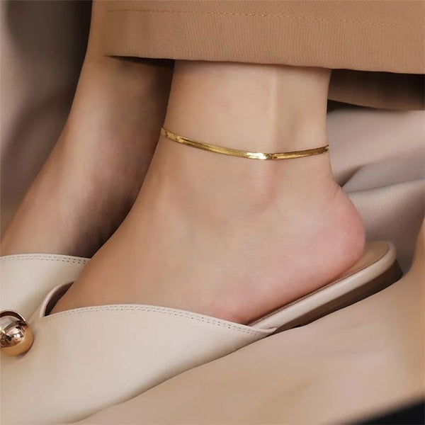 Rusty Gold Snake Chain Anklet