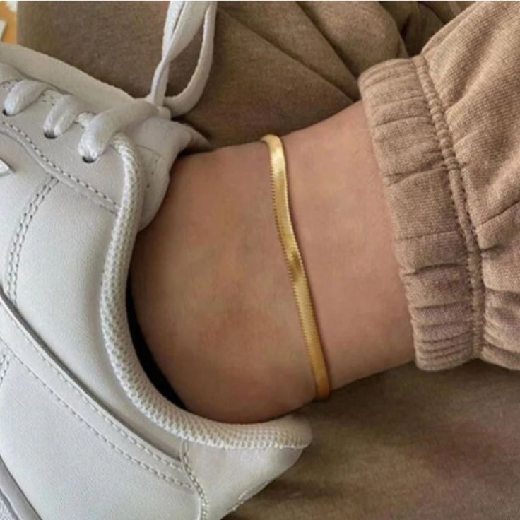 Rusty Gold Snake Chain Anklet