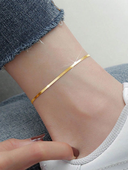 Rusty Gold Snake Chain Anklet