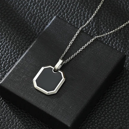 Rusty Men’s Black Onyx Pendant Necklace