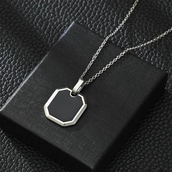 Rusty Men’s Black Onyx Pendant Necklace