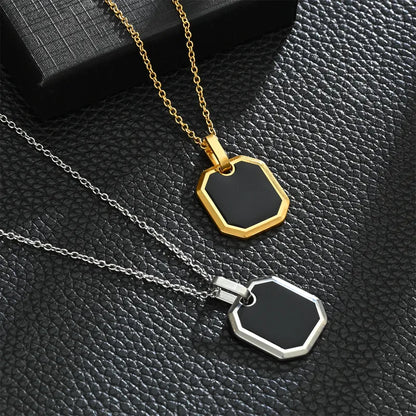 Rusty Men’s Black Onyx Pendant Necklace