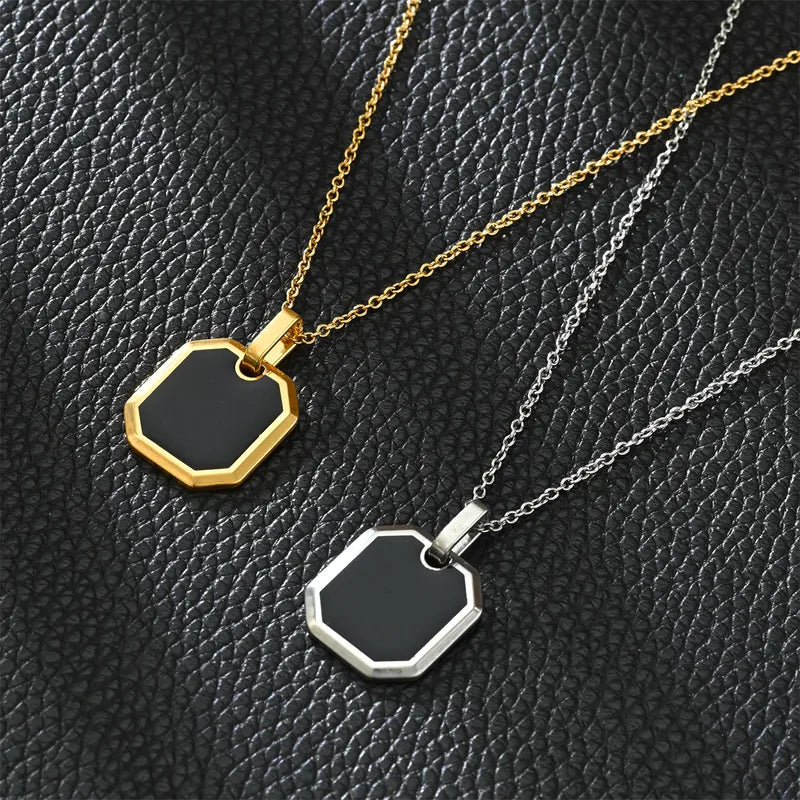 Rusty Men’s Black Onyx Pendant Necklace