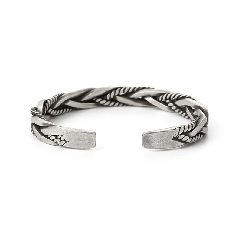 Rusty Twisted Rope Steel Bracelet