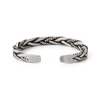 Rusty Twisted Rope Steel Bracelet