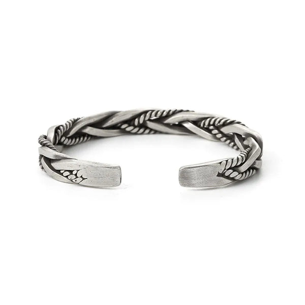 Rusty Twisted Rope Steel Bracelet