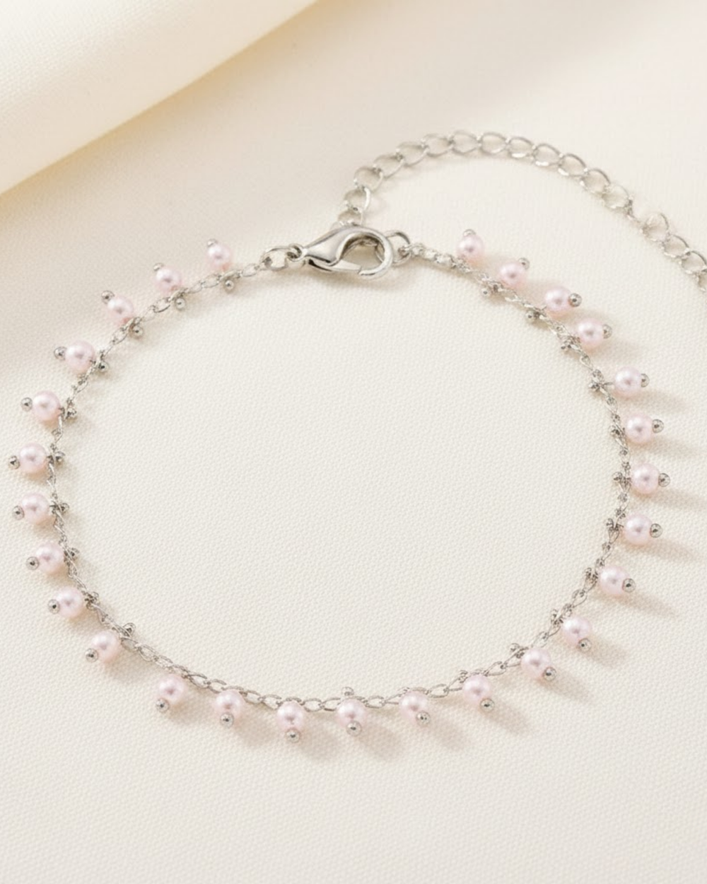 Rusty Elegant Pearl Charm Gold Anklet