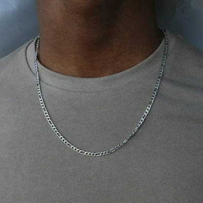 Rusty Classic Silver Chain Necklace for Men