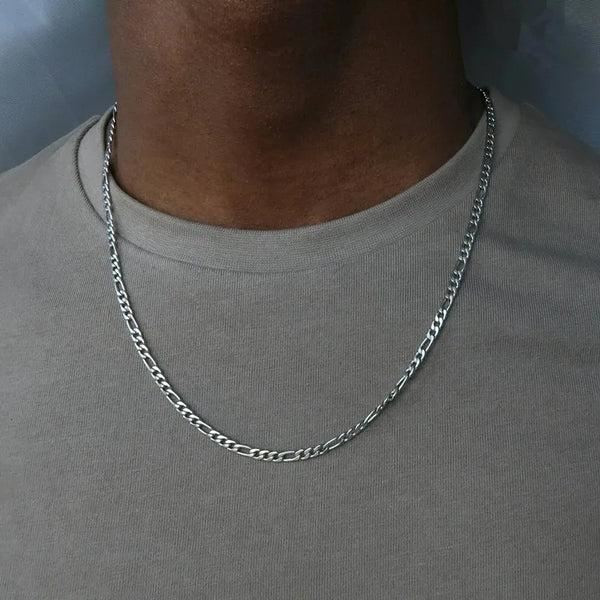 Rusty Classic Silver Chain Necklace for Men