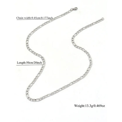 Rusty Classic Silver Chain Necklace for Men