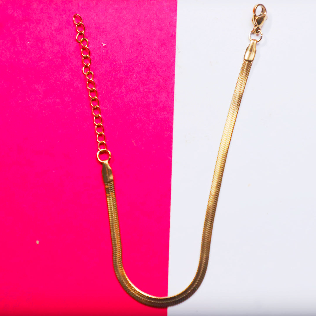 Rusty Gold Snake Chain Anklet