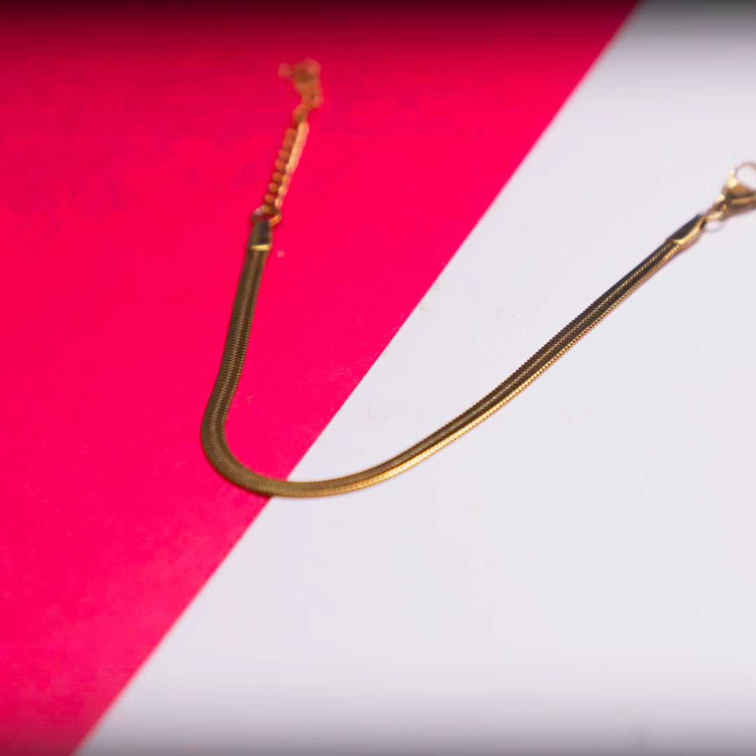 Rusty Gold Snake Chain Anklet